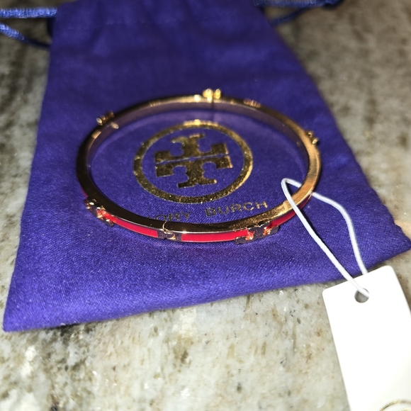 Tory Burch Jewelry - Tory Burch Red Enamel Bangle